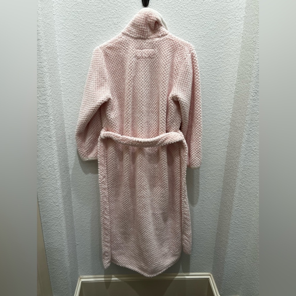 Oscar de la Renta Pink Label Pink Textured Robe - Picture 4 of 4